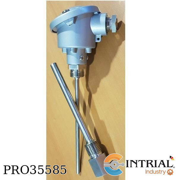 SCREW-IN RESTISTANCE THERMOMETER, 3-wires, 400 mm, -50 to +400°C