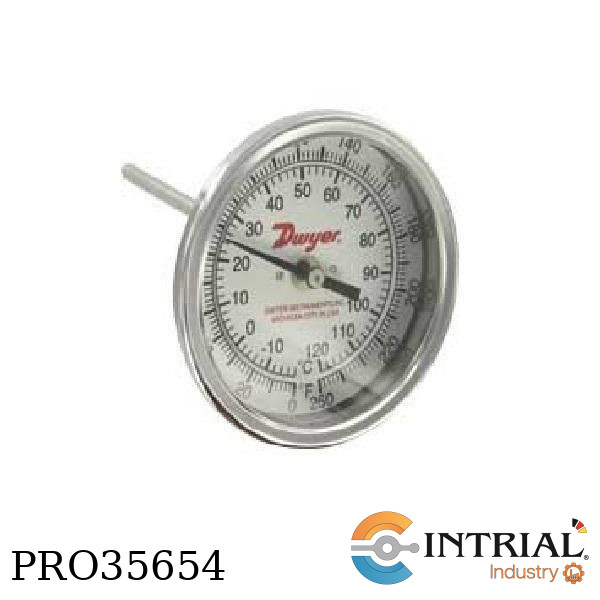 ​BIMETAL THERMOMETER, 5" dial, (0a100°C)