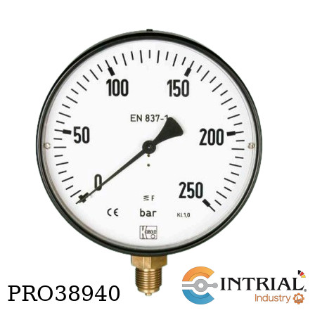 Pressure Gauges with Bourdon MAN-RG74V, 0-600Bar, M11
