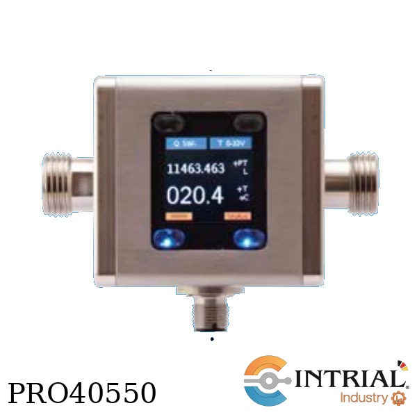 Compact Magnetic Inductive Flow Meter, Measuring range (flow/temperature), 0,011…2,6 GPM / -4…+158 °
