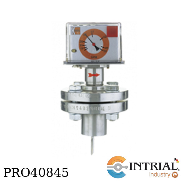 Indicador e interruptor de flujo con paleta y fuelle-DWU (7.2 a 90 m3/h)