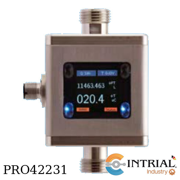 Compact Magnetic Inductive Flow Meter, Measuring range (flow/temperature), 0,04…10 l/min G ½ male