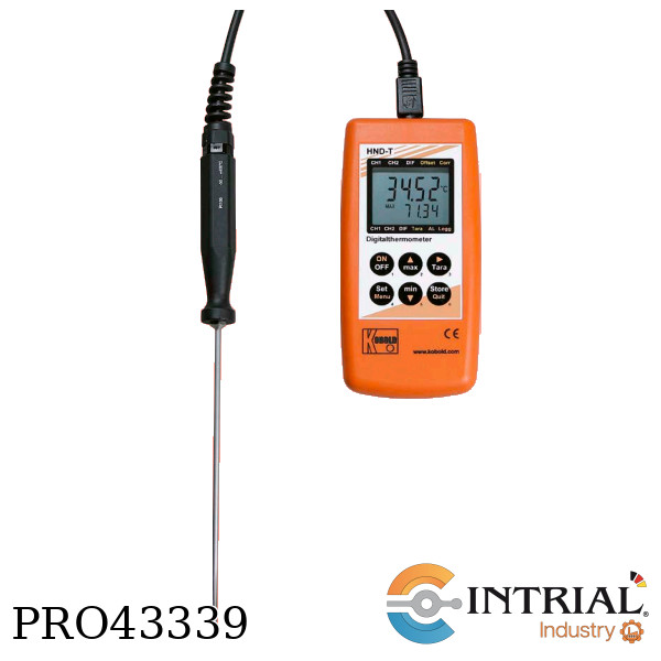 Precision Hand-Held Thermometers,  2 x 4-digit, LCD, Pt 100, 4-Wire