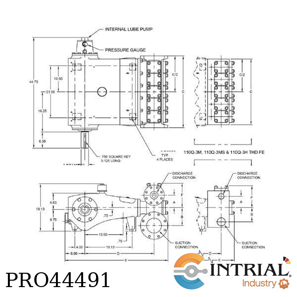 ​QUINTUPLEX PLUNGER PUMP, Steel billet material fluid end