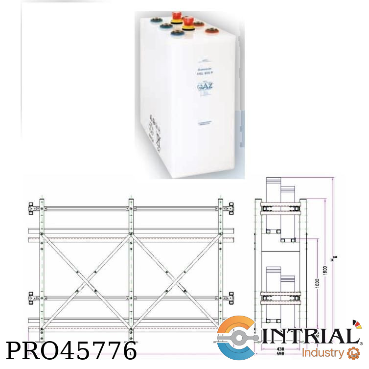 BANCO DE BATERIAS + RACK, 155Ah