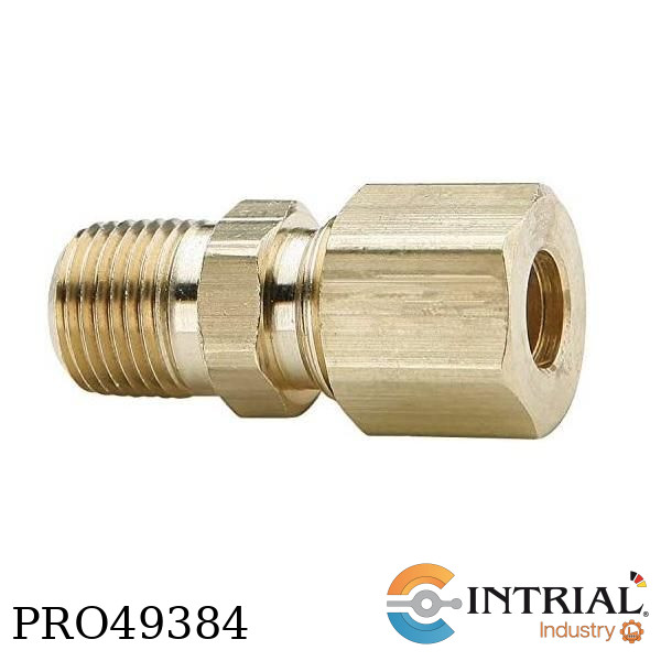COMPRESSION MALE CONNECTOR, Brass, 3/8