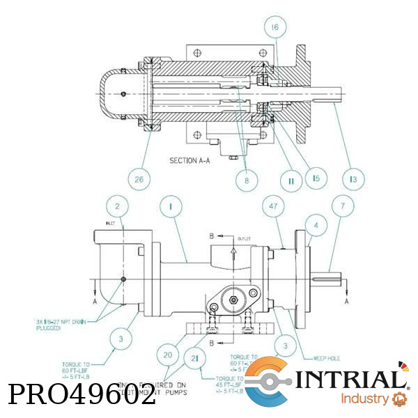 PUMP SAE 4 bolt flange mount