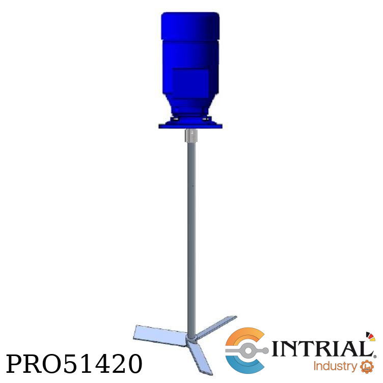 Agitador Industrial Vertical, 4HP 220/380/440 VAC - 1750 RPM