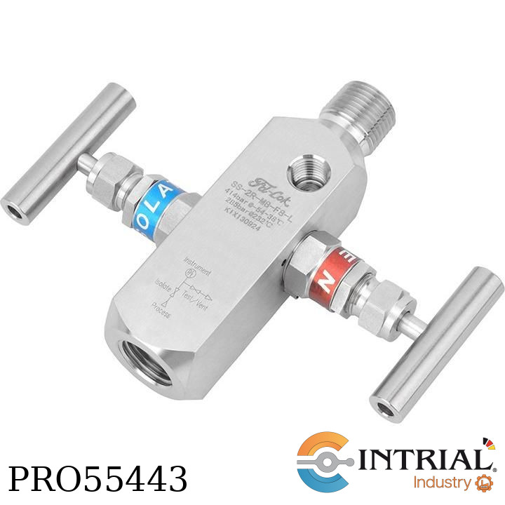 BLOCK AND PURGE MANIFOLD VALVE  316 SS, IN 1/4"M, OUT 1/4"F