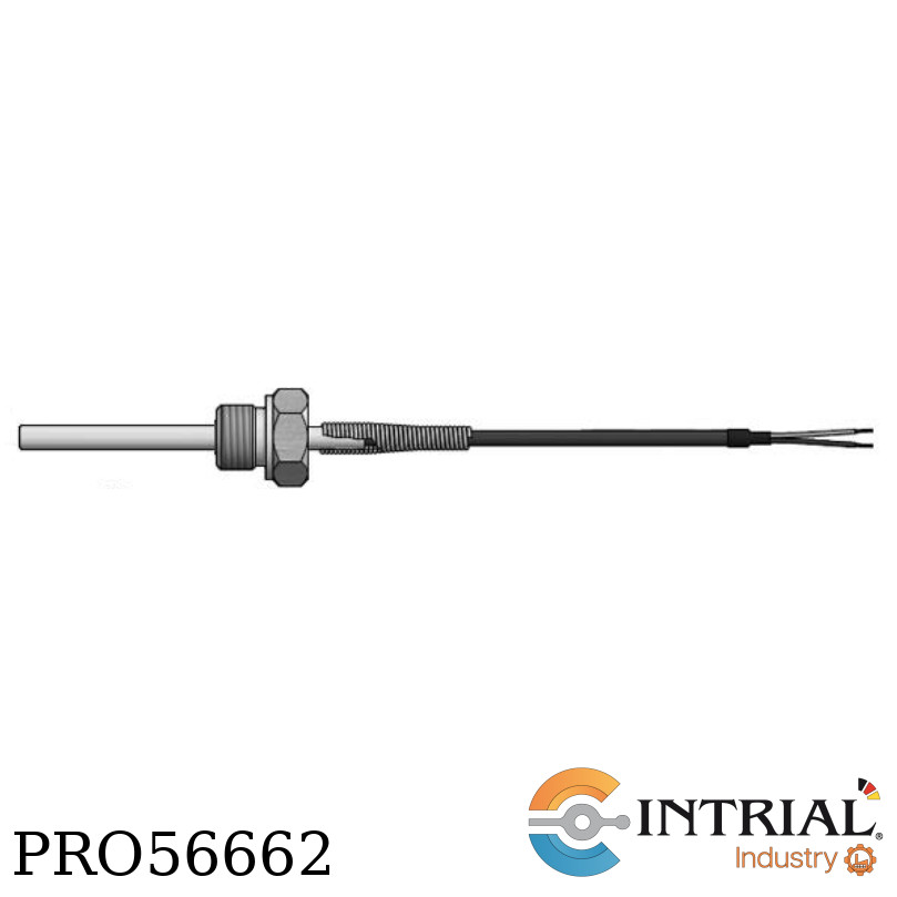 SENSOR DE TEMPERATURA (RTD) PT-100Ω DE 3 HILOS CON ROSCA FIJA DE 1/4"NPT Y CABLE INTEGRADO INTRIAL -