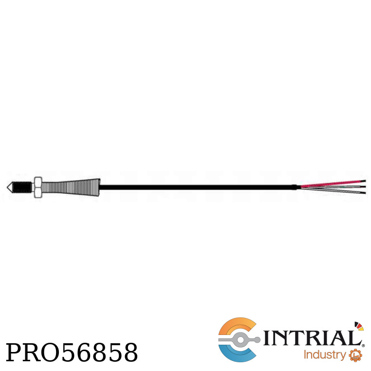 SENSOR DE TEMPERATURA (RTD) PT-100Ω DE 3 HILOS CON ROSCA M8 INTRIAL -200…200°C. M8 x 20mm