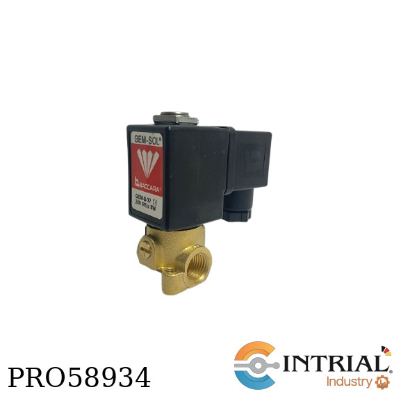 SOLENOID VALVE BACCARA  1/4NPT 3WNC 1.2SS NBR 8W/24VAC