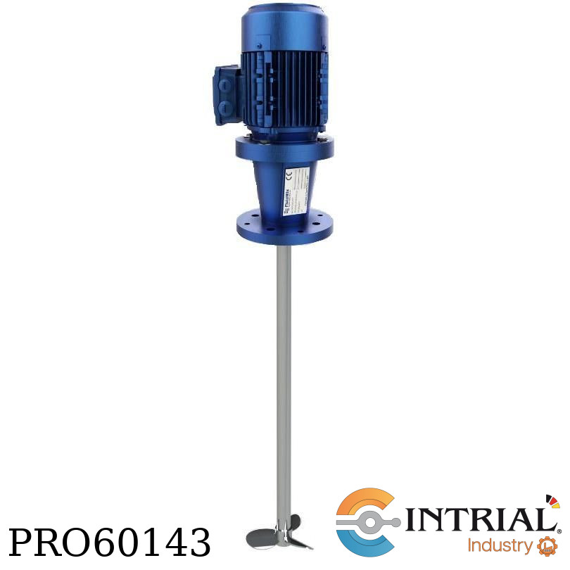 AGITADOR INDUSTRIAL FLUIDMIX 1,5 kW – 4 poles – 265/460 V – 60 Hz, IP55 1800 rpm  3 blades ø 200 mm,