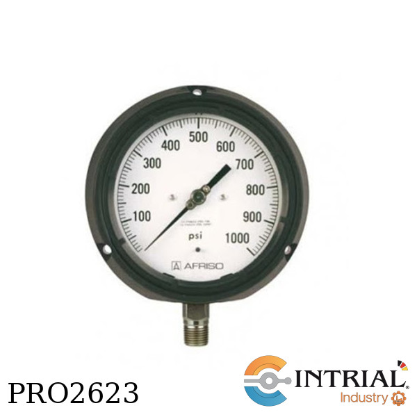 MANOMETRO FENOLICO, 0 a 16 ba, 4 ½ “, 316Ti/316 L, ½ NPT- Inferior