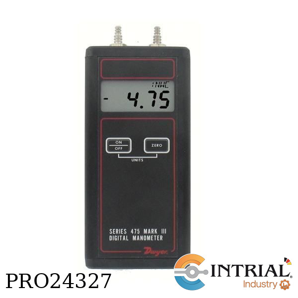 Handheld digital manometer, 0 to 1 in w.c., ±0.5% FS, 5 PSIG.