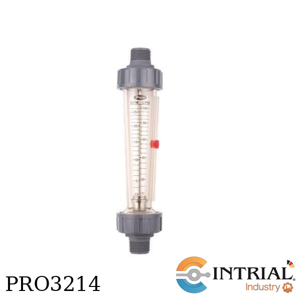 CAUDALIMETRO, 1.2-12 GPM (5-50 LPM), 1 NPT macho., 316 SS, 5%