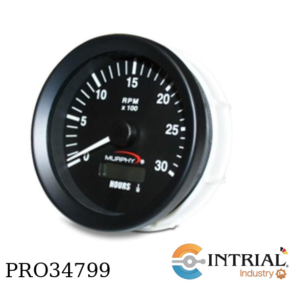 ​TACHOMETERS AND TACH/HOURMETERS, 3000 rpm 10-32 VDC 0 to 99-999.1 hours LED Backlight