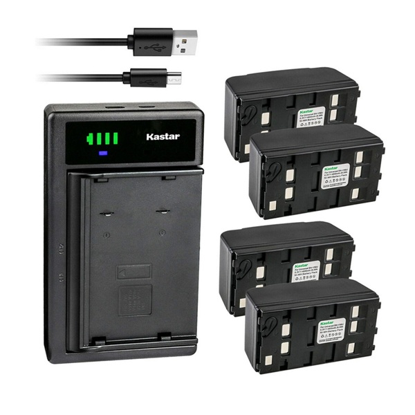 KASTAR 4-PACK BATTERY AND SMART USB CHARGER
