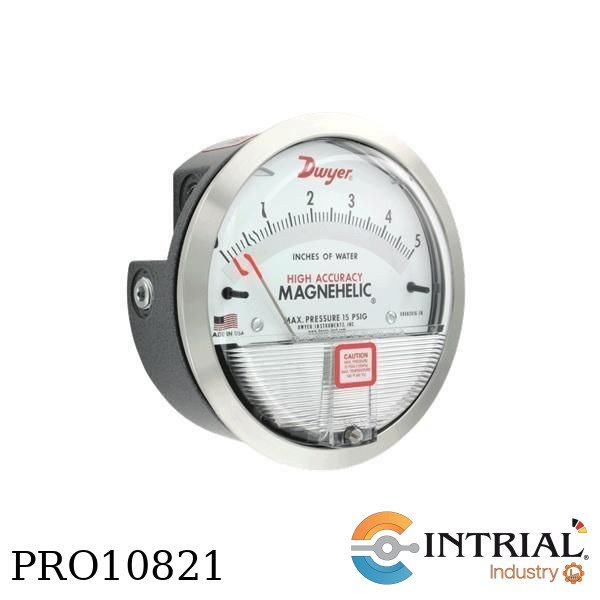 DWYER 2025 MAGNEHELIC, 0-25" w.c., 1%