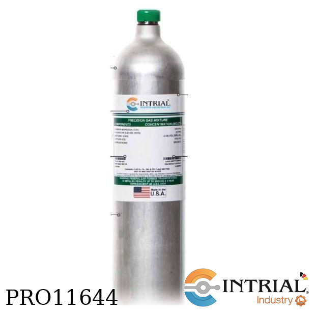 Gas Calibración 116L 25ppmH2S 50ppmCO 12%O2 50%CH4 Balance Nitrogeno