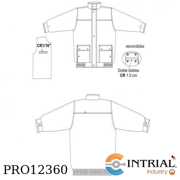 Casaca antiflama , Talla XXL , ATPV 9.0 cal/cm2,
