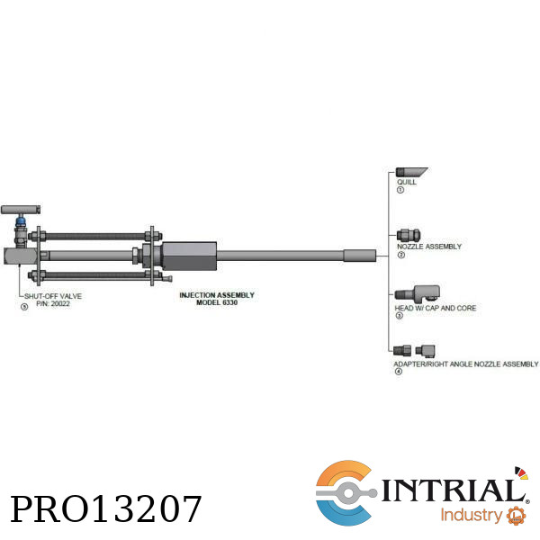 COSASCO Retractable Injection Tube Assembly 36" Lenght w/Safety Clamp