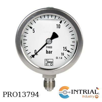 Stainless Steel - Pressure Gauges with Bourdon Tube 0...16 bar