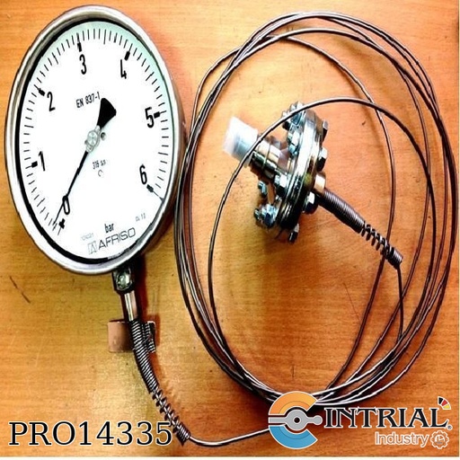 [RF160ChD402+MD30] BOURDON TUBE PRESSURE GAUGE WITH DIAPHRAGM SEAL,  0 / 6 bar, 160 mm,