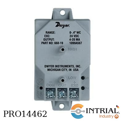 [668-1] COMPACT DIFFERENTIAL PRESSURE TRANSMITTER, 0 to 0.25 in w.c.