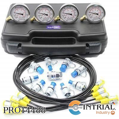 [PRO14488] Kit de manómetros hidráulicos (Presión máxima de trabajo: 10000PSI/600BAR/60MPa)