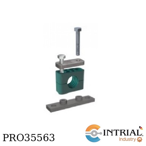 [SPAL-3012.7-AL-DPAL-AS-U-W15] CLAMP ASSEMBLIES, Stauff 3S DIN 1, 12,7mm, UNC Thread