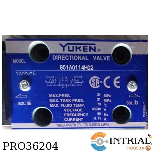 [951A0114H02] DIRECTIONAL VALVE, 34 MPa, 21 MPa