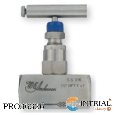 [HNV-SSS32B] NEEDLE VALVE 1-VALVE BLOCK MANIFOLD, 6000 psi, 316 SS, 1/4" NPT.