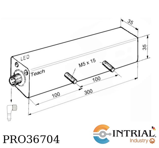 [IKU-031T.28-G-S4-L(2451G)] Sensor Inductivo, 10-30 VDC; 30 mm