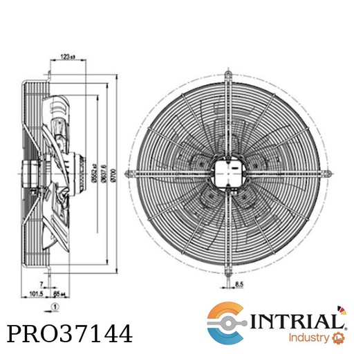 [S4D560-AR03-03] VENTILADOR AXIAL, 220V-380V-440V/60HZ