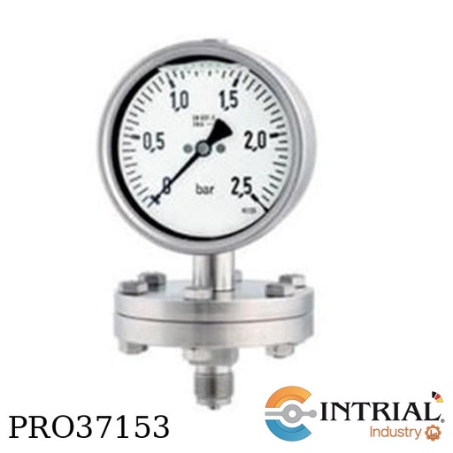 [RF160ChD402(85267402)+MD30(31417W)] MANÓMETRO TIPO BOURDON CON GLICERINA,  0 a 25 Bar, MD 30, ½” NPT