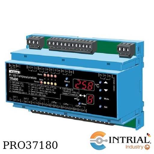 [TR400(T224380)] PT 100-TEMPERATURE RELAY, AC/DC 24-240 V, -199°C .. 800°C, resolution = 1°C