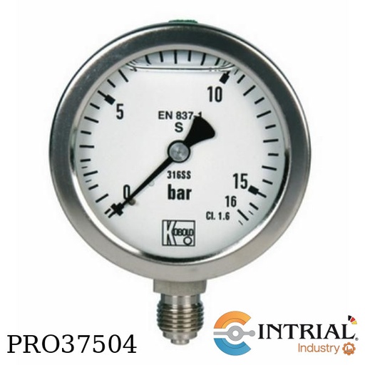 [MAN-RF26-B6] Stainless Steel - Pressure Gauges with Bourdon Tube-MAN  0...6 bar