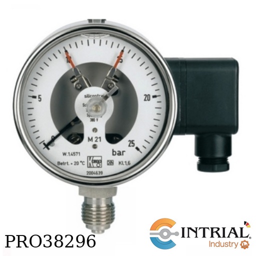 [MAN-RG76-C1-M12] All Stainless Steel- Pressure Gauges with Bourdon Tube