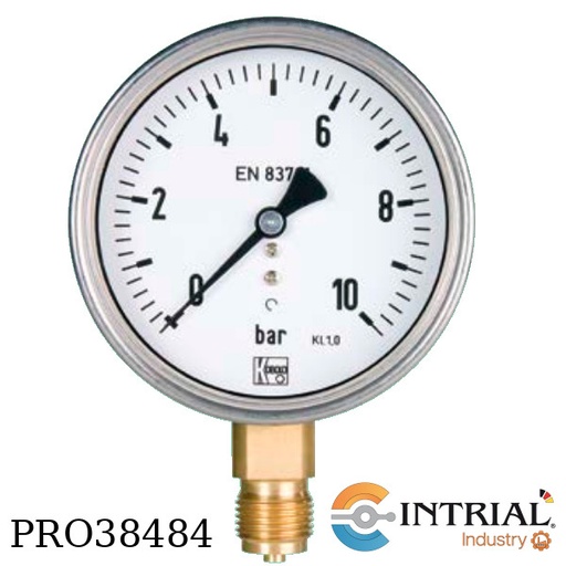 [MAN-RD25(0-100PSI)] All Stainless Steel- Pressure Gauges with Bourdon Tube MAN-RD25, 0-100PSI