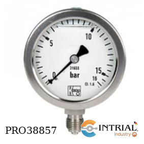 [MAN-RD75-B9] Manómetro de acero inoxidable con tubo de Bourdon (0-25Bar)