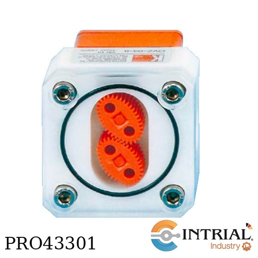 [OVZ-15-3-N4-N-I303] Oval Gear Flowmeter, Aluminium / PMMA / PN 16 , 1/2 NPT,  Hall sensor / round plug M12x1
