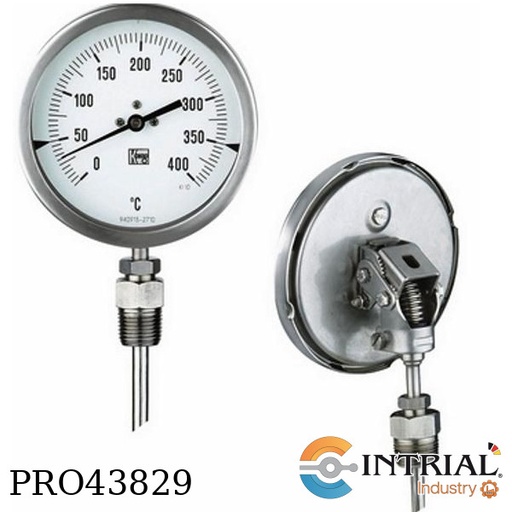 [TBE-2-1-C10-9A-7-C40-P00+TERMOPOZO-212] Bimetallic Thermometers, 0 a 100 °C, 80 mm, 1/2 NPT