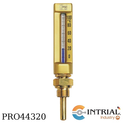 [TGL-11-12-C-100-N] Termometro Industrial, 40mm, 1/2 NPT, 120C