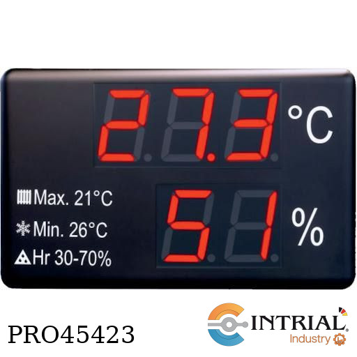 [TGL20R] Termohigrómetro de gran formato (para fijación en B pared(1 pantalla)