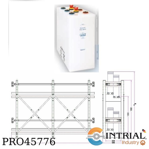 [90xVGL155+Rack] BANCO DE BATERIAS + RACK, 155Ah