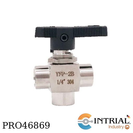[SS-B1-X-F4-F4-F4-05-0] INSTRUMENT BALL VALVES, 3-way, 1/4, 316SS