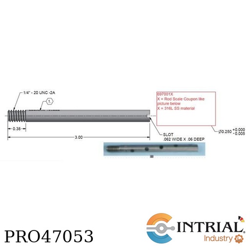 [697001X-S31603] Rod Scale Coupon