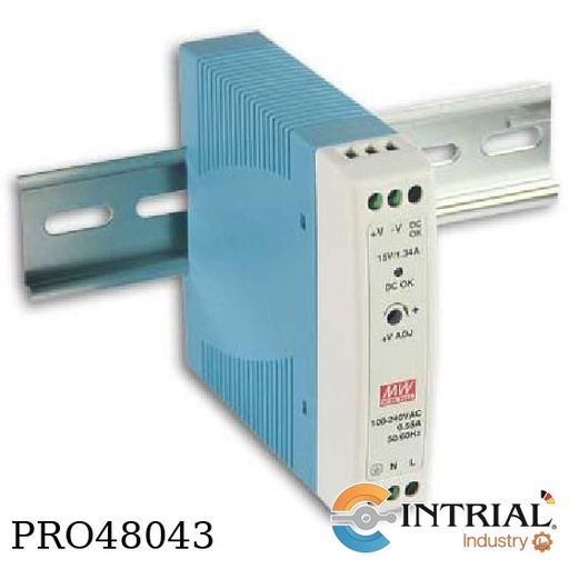 [MDR20-5] Fuente Mean Well 15 watts 5 Vdc RIEL DIN