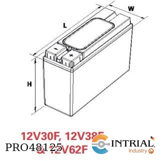 [12V62F] BATERIAS PB-ACIDO, 12vdc, 62Ah